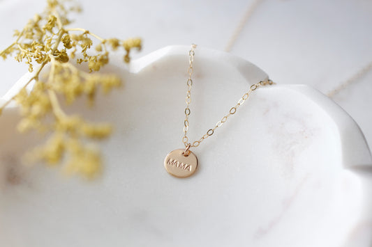HAND STAMPED MAMA NECKLACE (small)