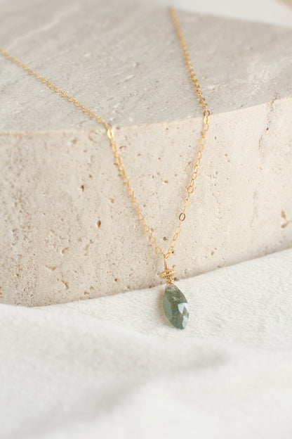 MOSS AQUAMARINE NECKLACE