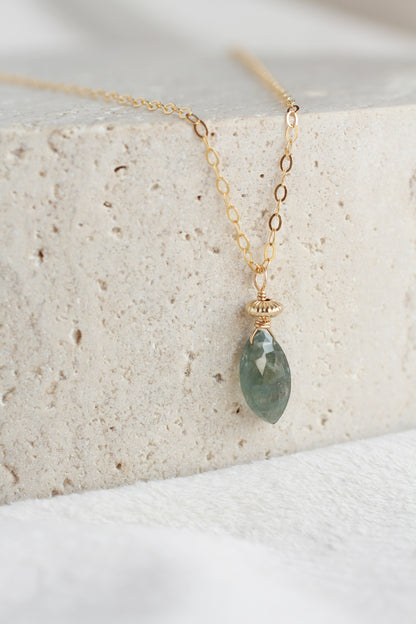 MOSS AQUAMARINE NECKLACE