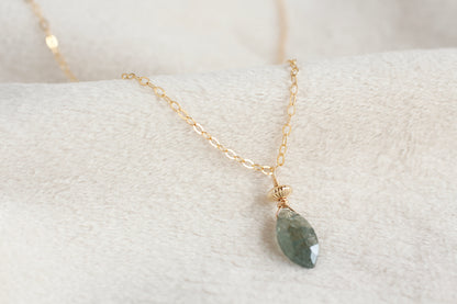 MOSS AQUAMARINE NECKLACE