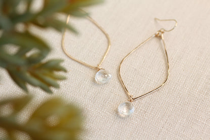 LONG QUARTZ EARRINGS