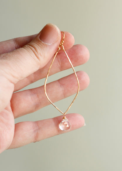 LONG QUARTZ EARRINGS